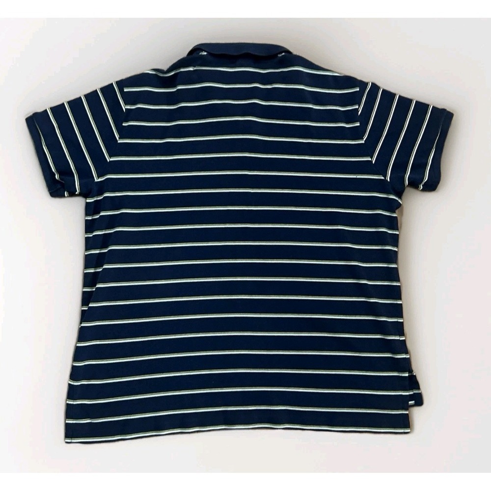 Vtg Polo Ralph Lauren Mens Shirt XL (Fits Large) Short Sleeve Blue Stripe Golf - Picture 3 of 8